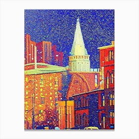 Allentown, City Us  Pointillism Canvas Print