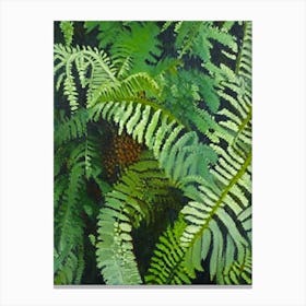 Lace Fern Cézanne Style Canvas Print