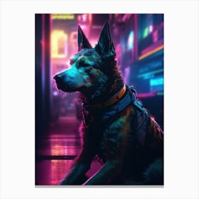 Cyberpunk Dog 13 Canvas Print