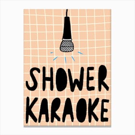 Shower Karaoke Orange Canvas Print