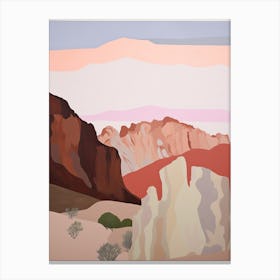 Mojave Desert   North America (United States), Contemporary Abstract Illustration 2 Canvas Print