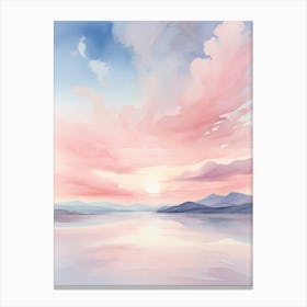 Watercolor Sunset Background 1 Canvas Print