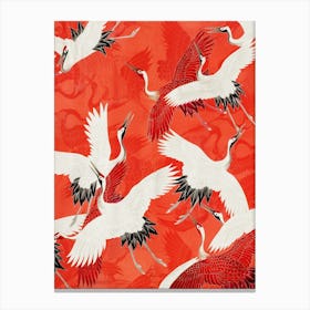 Cranes In Flight Canvas Print