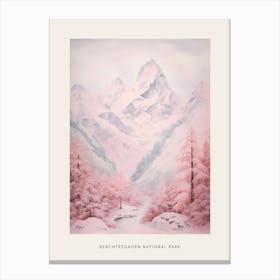Dreamy Winter National Park Poster  Berchtesgaden National Park Germany 2 Canvas Print