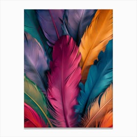 Colorful Feathers 9 Canvas Print