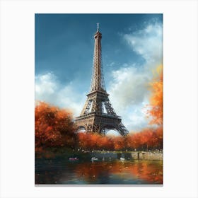 Eiffel Tower Paris France Dominic Davison Style 3 Canvas Print