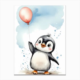 Adorable Chibi Baby Penguin (19) Canvas Print