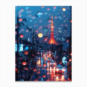 Rainy Night In Tokyo Canvas Print