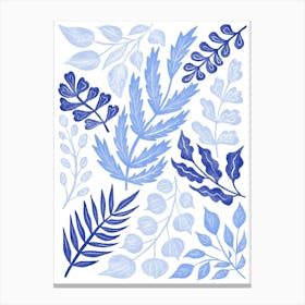 Elegant Blue Branches Canvas Print