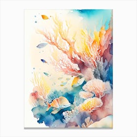 The Great Barrier Reef Australia Watercolour Pastel Tropical Destination Canvas Print