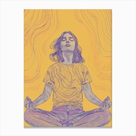 Meditating Woman 16 Canvas Print