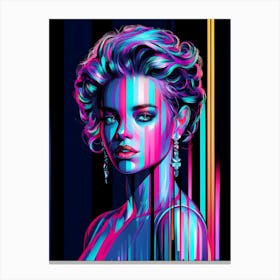 Neon Girl 1 Canvas Print