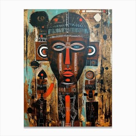 Euphoric Echoes: A Journey Through African Artistry Canvas Print