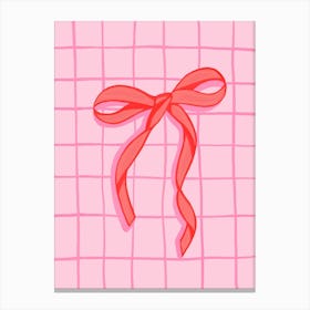 Pink Bow Canvas Print