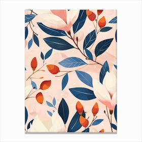 Magnolia Flower Pattern Canvas Print