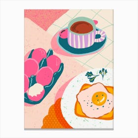 Breakfast Illustration Canvas Print