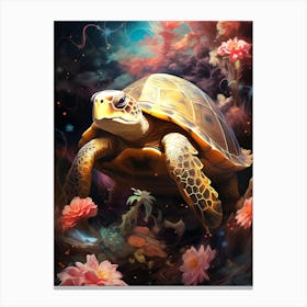 Turtle In The Sea Canvas Print