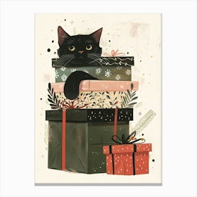 Purrfectly Wrapped Surprises Canvas Print