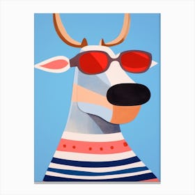 Little Caribou 2 Wearing Sunglasses Canvas Print