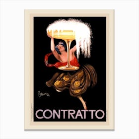 Contratto Sparkling Wine Poster, Leonetto Cappiello Canvas Print