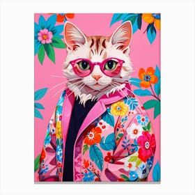 Cat In Sunglasses Canvas Print