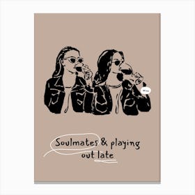 Soulmates And Playing Out Late Canvas Print