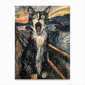 Fantastic Cat Screaming 13 Canvas Print