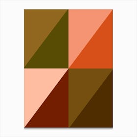 Geometric Art in Warm Tones Canvas Print