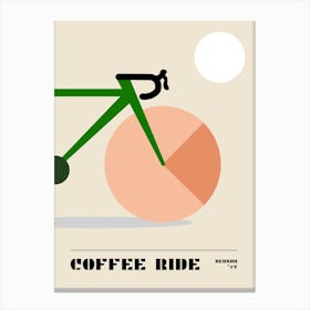 Coffee Ride II - Green Canvas Print