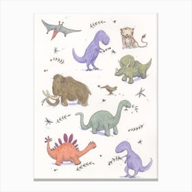 Dinosaur Party Canvas Print