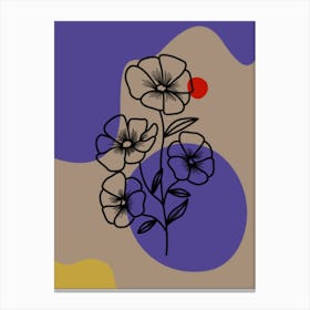 Flowers With A Red Dot Canvas Print