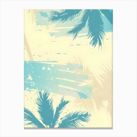 Palm Trees Background Vector Canvas Print