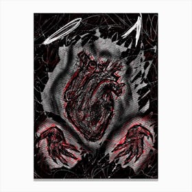 Good/Evil Heart Canvas Print