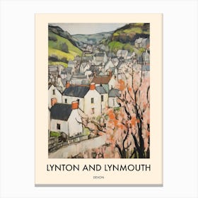 Lynton And Lynmouth (Devon) Painting 2 Travel Poster Canvas Print