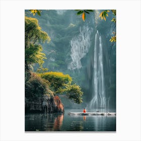 Waterfall In The Forest Canvas Print