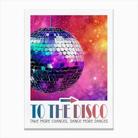 To The Disco Watercolor Painting Art Canvas Print