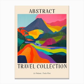 Abstract Travel Collection Poster La Fortuna Costa Rica 2 Canvas Print