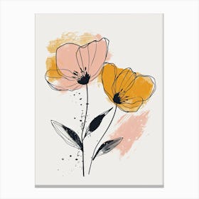 Amman Flower Market Boho Minimalist Style 1 Canvas Print