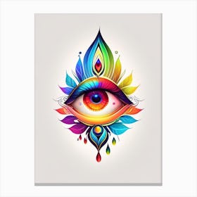Chakra, Symbol, Third Eye Tattoo 3 Canvas Print