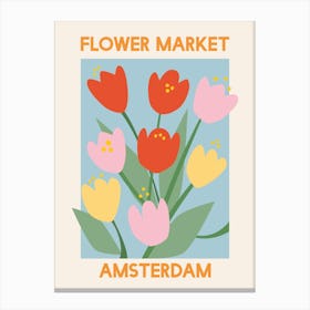 Flower Market Amsterdam Canvas Print