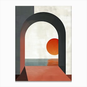 Archway To The Sea, Minimalism Canvas Print