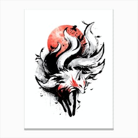 Kitsune Nine Tailed Fox Canvas Print