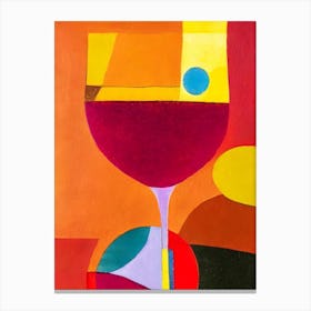 Aviation Paul Klee Inspired Abstract Cocktail Poster Canvas Print