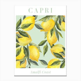 lemon italy print Canvas Print