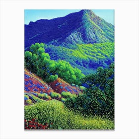 Réunion National Park France Pointillism Canvas Print