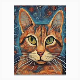 Cat Painting Canvas Print