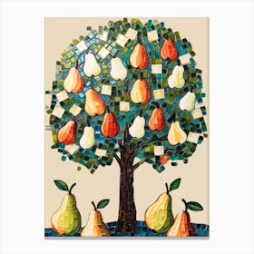 Mosaic Pear Tree Canvas Print