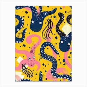 Octopus Pattern 5 Canvas Print