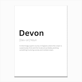 Devon Definition Meaning Canvas Print