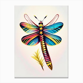 Banded Pennant Dragonfly Tattoo 2 Canvas Print